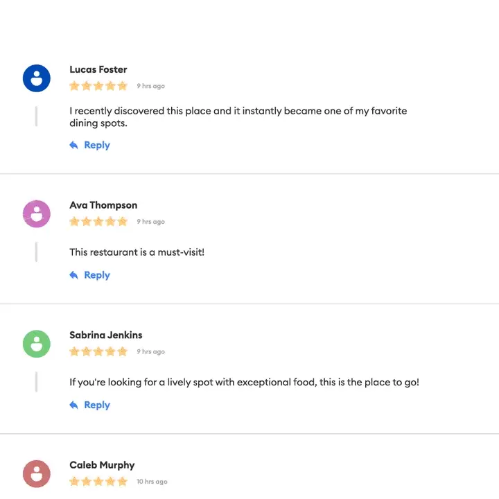 Dashboard showing AI review automations and insights